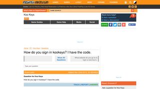 How do you sign in kookeys? I have the code. - Koo Keys Questions