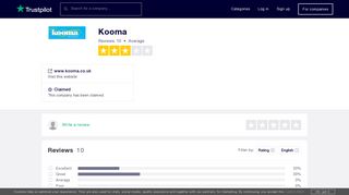 Kooma Reviews | Read Customer Service Reviews of www.kooma.co.uk