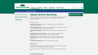 Kootenay Savings Credit Union - About Online Banking