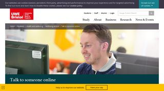 Talk to someone online - UWE Bristol: Wellbeing service