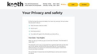 Kooth | Your Privacy and safety