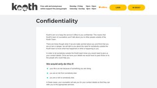 Kooth | Confidentiality