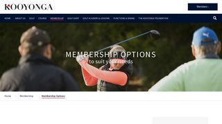 Membership Options - Kooyonga Golf Club