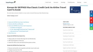 Korean Air SKYPASS Visa Classic Credit Card: An Airline Travel Card ...