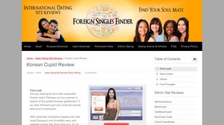 Korean Cupid Review | ForeignSinglesFinder.com