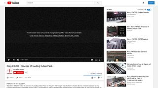 Korg PA700 - Process of loading Indian Pack - YouTube