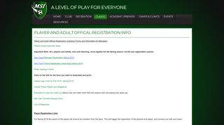Player and Adult Official Registration - MSI Soccer