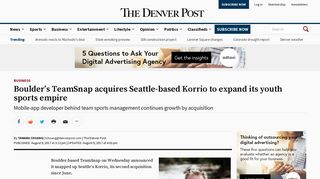 TeamSnap acquires Seattle's Korrio to expand its youth sports empire