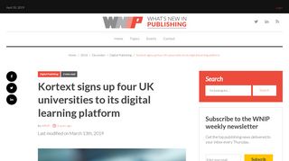 Kortext signs up four UK universities to its digital learning platform ...
