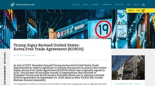 Trump Signs Revised United States-Korea Free Trade Agreement ...