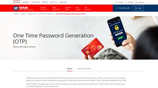 Credit Card - Credit Card Services, One Time Password Generation ...