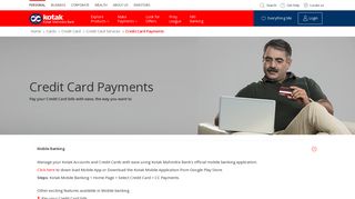 Credit Card Payments - Kotak Mahindra Bank