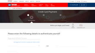 Credit Card Payment - Kotak Mahindra Bank