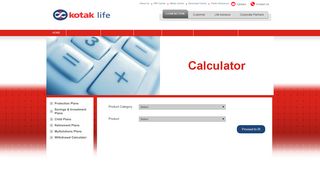 Online Premium Calculator for Insurance Plans - Kotak Life Insurance