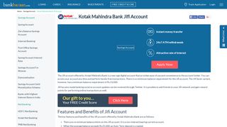 Kotak Mahindra Bank Jifi Account - BankBazaar