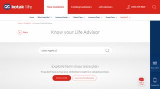 Know and Verify Life Advisor | Kotak Life Insurance