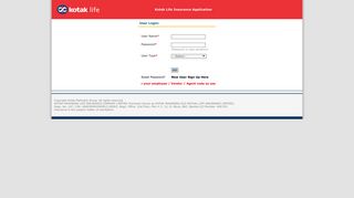 Login Page - Kotak Life Connect