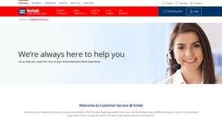 Customer Service - Kotak Mahindra Bank