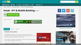 Kotak - 811 & Mobile Banking 4.4.2 Free Download