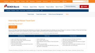 How to Buy & Reload Travel Card - ICICI Bank