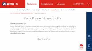 Premier Moneyback Plans For Investment | Kotak Life Insurance