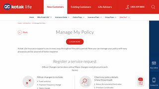Get Answers To Our Policy Servicing Queries | Kotak Life Insurance