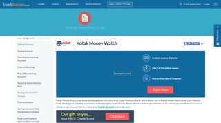 Kotak Money Watch - BankBazaar