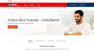 Money Transfer - Online Wire Transfer by Kotak Mahindra Bank