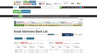 Kotak Mahindra Bank Ltd. Stock Price, Share Price, Live BSE/NSE ...