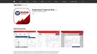 Kotak Stock Trader for iPad on the App Store - iTunes - Apple