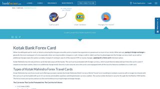Kotak Forex Card: Travel Cards, Check Rates | Check Eligibility, Multi ...