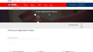 Track Application Status - Kotak Mahindra Bank