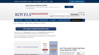 Subscribe Now - Not Login | Online | Offers - Kovels.com