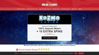 Kozmo Casino - Get your Exclusive welcome Bonus & Free Spins here!