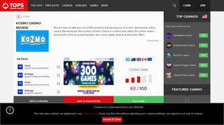 Kozmo Casino Review - Claim 25 Free Spins On First Deposit ...