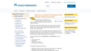 Become a Kaiser Permanente Mid-Atlantic States Volunteer - How to ...