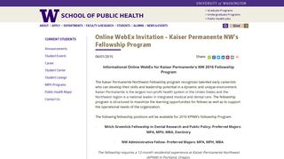 Announcement: Online WebEx Invitation - Kaiser Permanente NW's ...