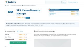 KPA Human Resource Manager Reviews and Pricing - 2019 - Capterra
