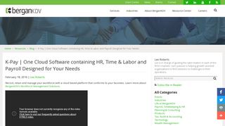 K-Pay | One Cloud Software containing HR, Time & Labor and Payroll ...