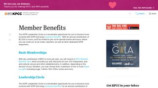 Member Benefits | 89.3 KPCC
