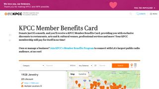KPCC Member Benefits Card | 89.3 KPCC