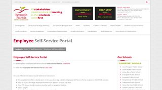 Employee Self-Service Portal - Keewatin Patricia District School Board