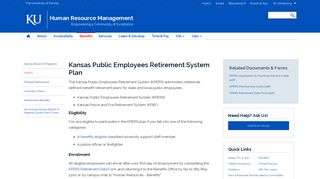 kpers - KU Human Resources - The University of Kansas