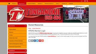 Tonganoxie USD 464 - KPERS Member Login