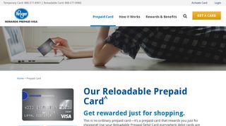 Personalized Prepaid Debit Card | Kroger REWARDS Prepaid Visa