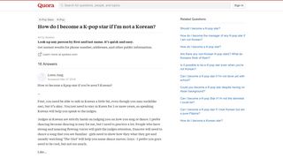 How to become a K-pop star if I'm not a Korean - Quora
