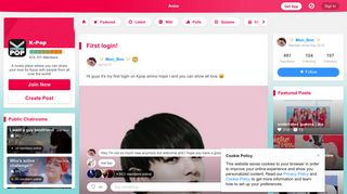 First login! | K-Pop Amino - Amino Apps