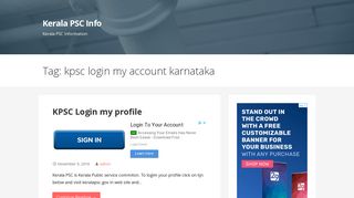 kpsc login my account karnataka – Kerala PSC Info