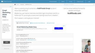 Email Address Format for kraftfoods.com (Kraft Foods Group) | Email ...