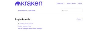 Login Trouble – Kraken